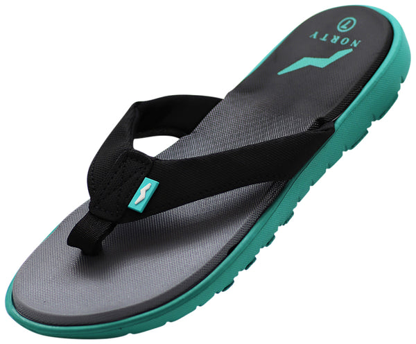 NORTY - Women's Thong Flip Flop Sandals Casual for Beach, Pool, Shower - Runs 1 Size Small