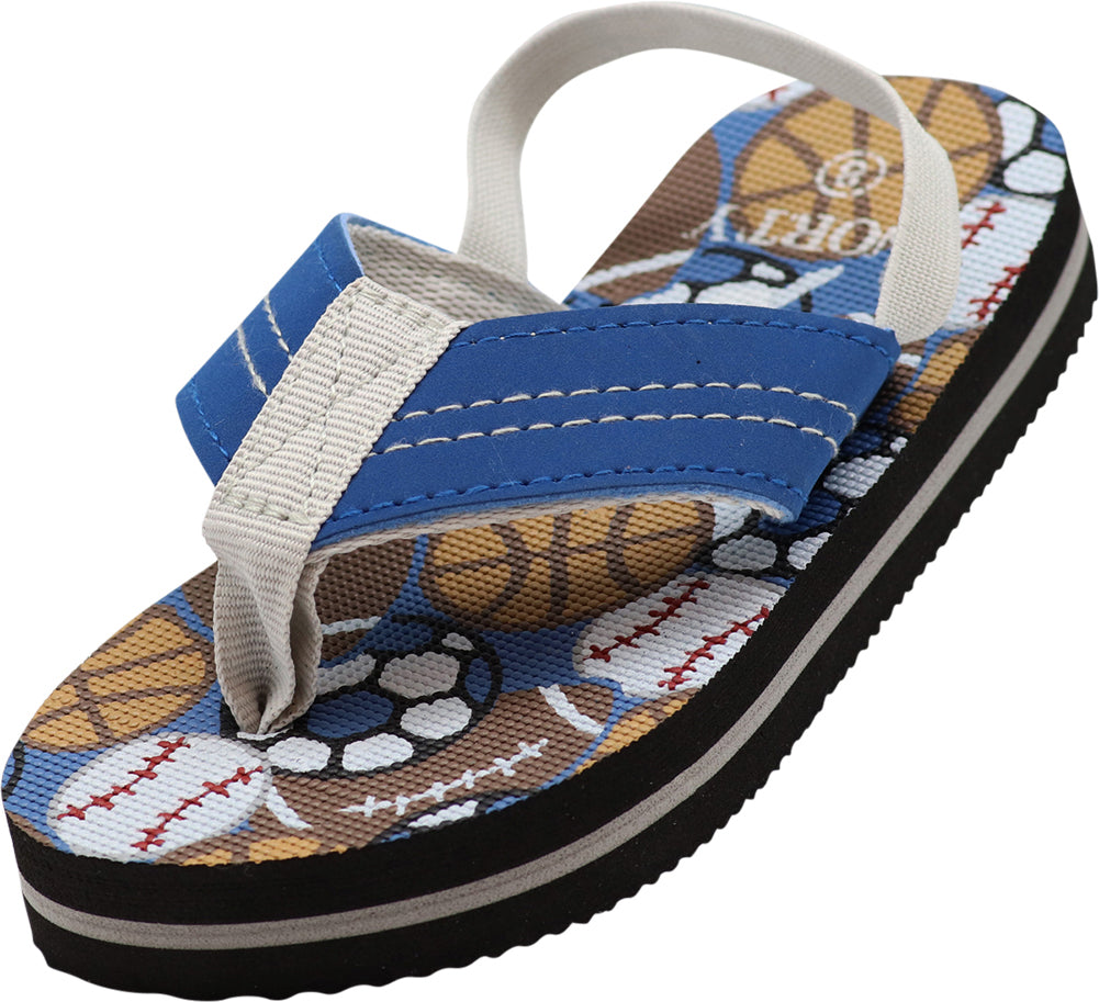 Norty Toddler Flip Flops for Kids Baby Boys Girls Elastic Slingback Flat Sandal