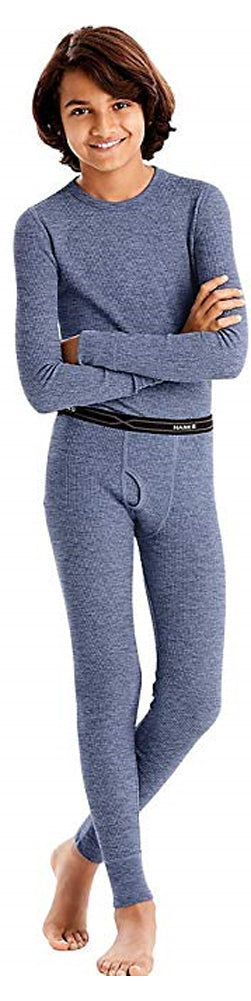 Hanes Boy's X-Temp Thermal Underwear Sets - Solids and Printed - Preshrunk