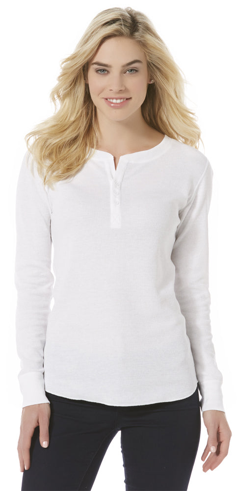 Hanes Women's Ultimate Thermal Underwear Long Sleeve Henley Top -  ShopBCClothing