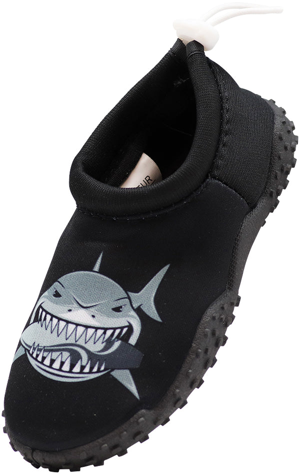 Norty Childrens Boys Girls Kids Shark Dolphin Beach Pool Slip On Aqua Sock Water Shoe