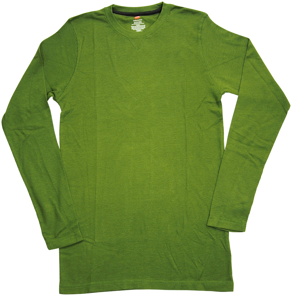 Hanes - Men's Ultimate Waffle Thermal Crewneck Shirt Sleep Lounge Top
