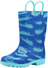 Norty Toddlers Little Big Kids Boys Girls Waterproof PVC Rain Boots - 10 Colors