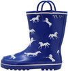 Norty Toddlers Kids Boys Girls Waterproof Rubber Rain Boots