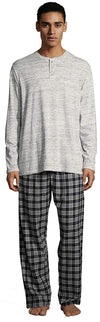 Hanes Men's Pajamas EcoSmart Flannel Plaid Pants Sleep Set Super Comfy PJs