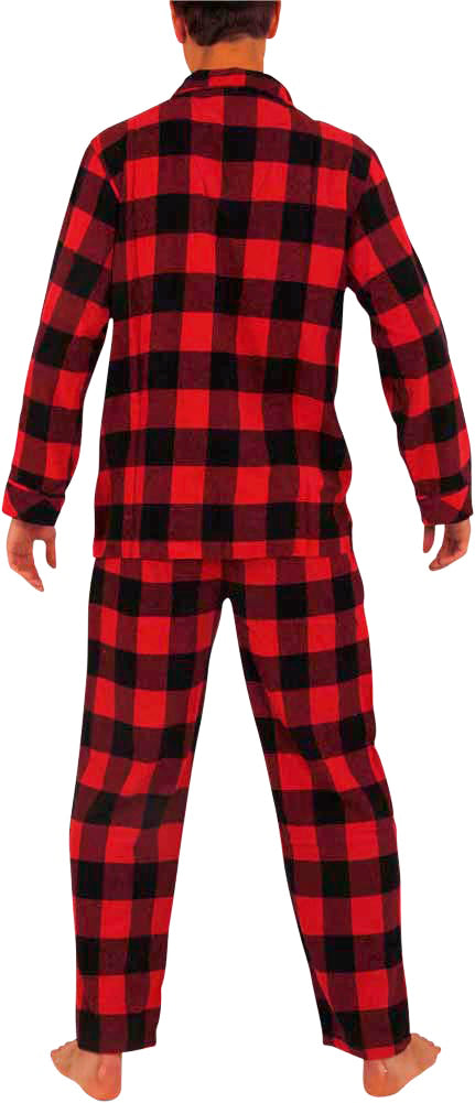 Norty Big Mens Cotton Blend Yarn Flannel Pajama Lounge Sleep Sets - 3XL to 5XL