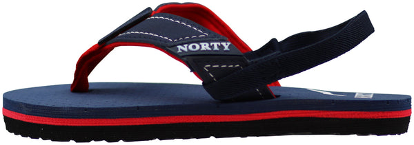Norty Toddler Baby Boys Flip Flops Elastic Slingback Flat Summer Sandal