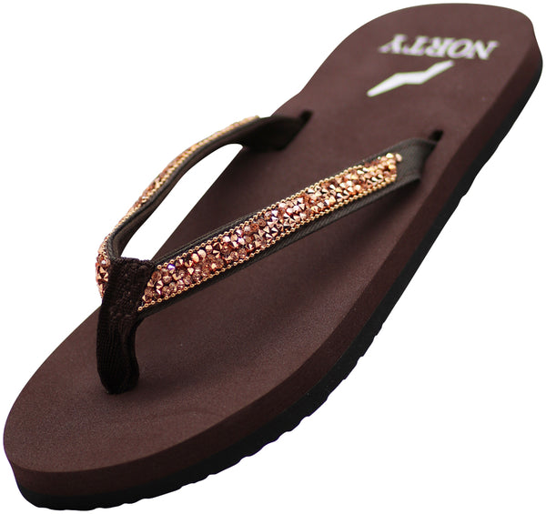 Norty Women's Beach, Pool, Everyday Flip Flop Thong Sandal - Choose your style