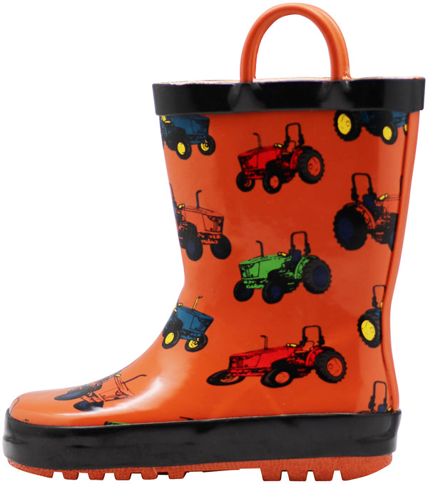 Norty Waterproof Rubber Rain Boots for Kids - Boys & Girls - Toddlers & Big Kids