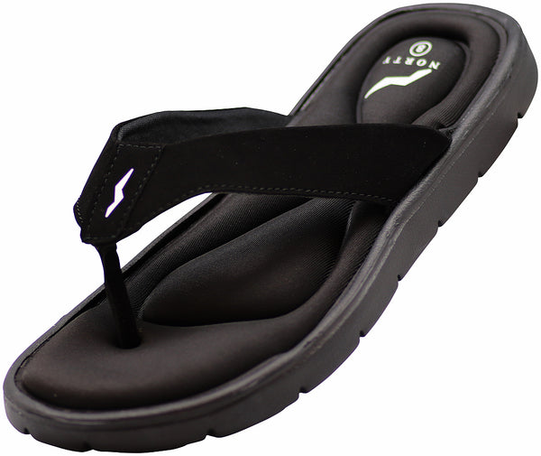 Norty Mens Memory Foam Footbed Comfort Casual Sandal Slip On Shoe