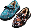 NORTY Little & Big Kid Boys Girls Fabric Printed Suede Trim Moccasin Slipper - Runs 2 Sizes Small