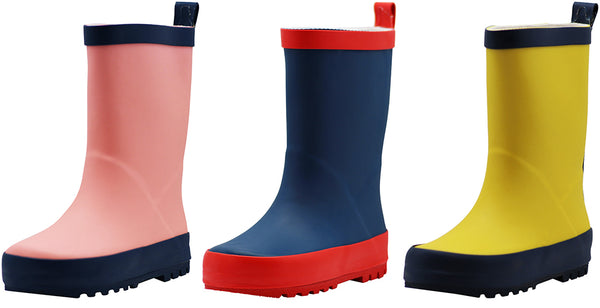 Norty Toddlers Kids Boys Girls Waterproof Rubber Rain Boots