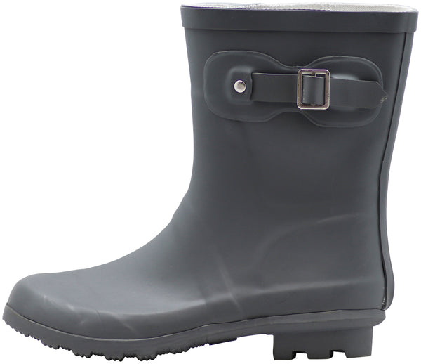 New Norty Women 9 Inch Rain Boots Rubber Snow Rainboot Shoe Bootie - Runs 1/2 Size Big