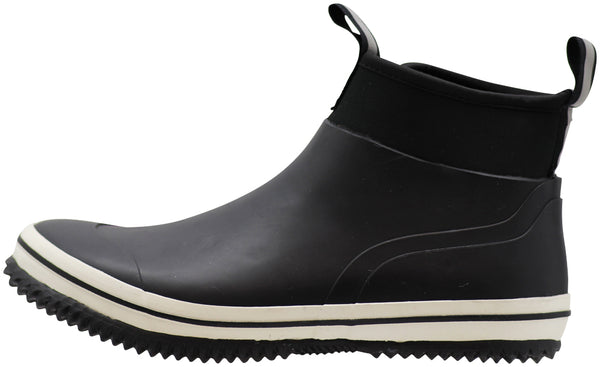 NORTY Rubber Waterproof 6 inch Ankle Rain Boot Shoes for Men - Runs 1-2 Sizes Big