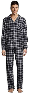 Hanes Big Mens Long Sleeve Flannel Pajama Set
