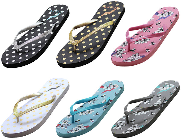 Norty Women's Casual Beach, Pool, Everyday Flip Flop Thong Sandal Shoe Runs 1 Size Small