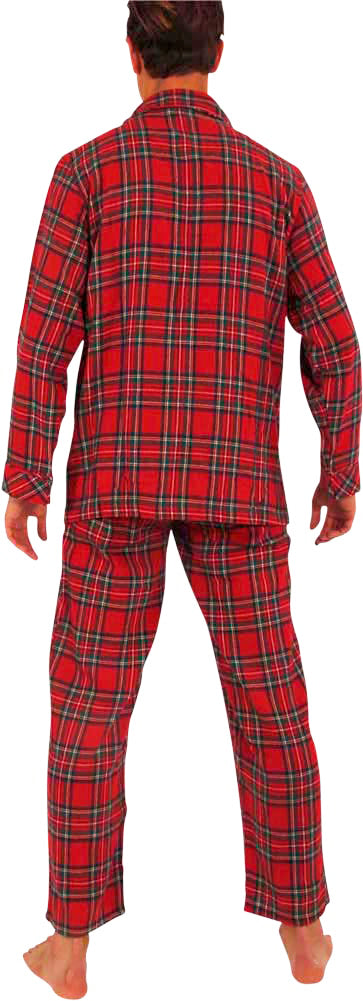 Norty Big Mens Cotton Blend Yarn Flannel Pajama Lounge Sleep Sets - 3XL to 5XL
