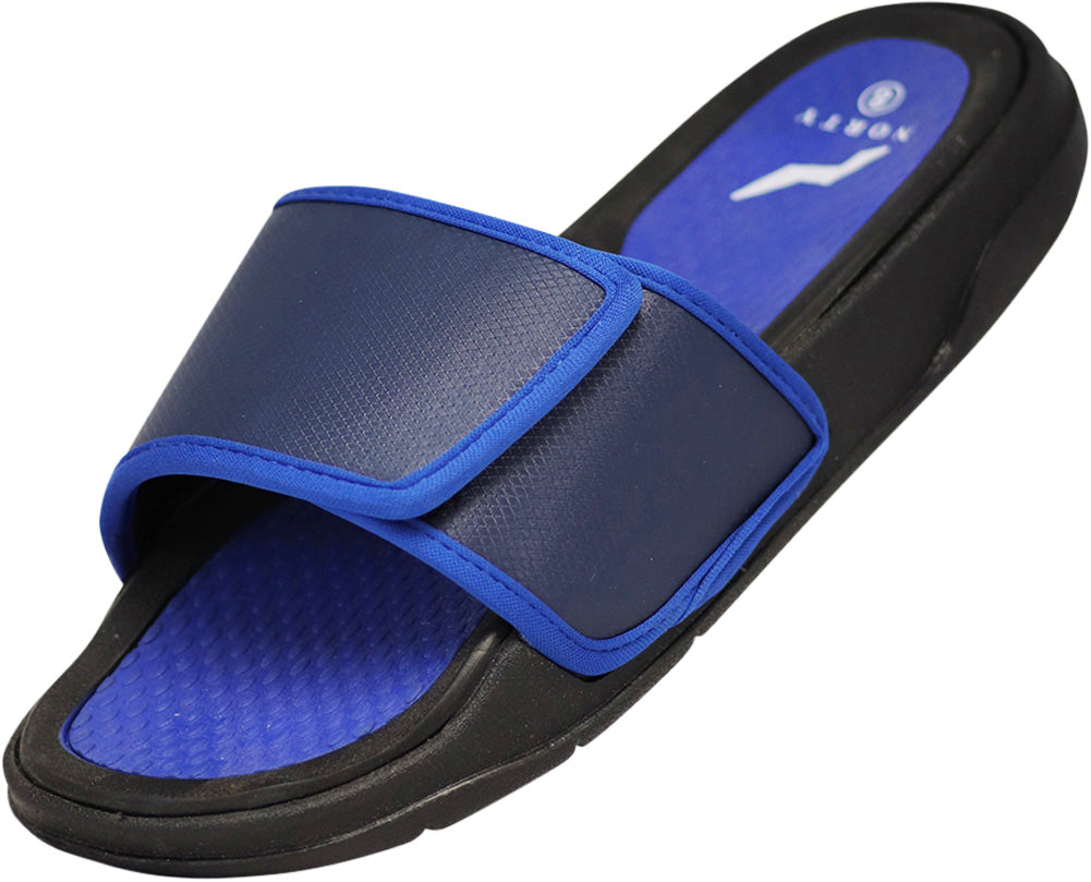 Norty Mens Comfort Casual Slide Flat Slip On Shower Sandals Runs One Size Small