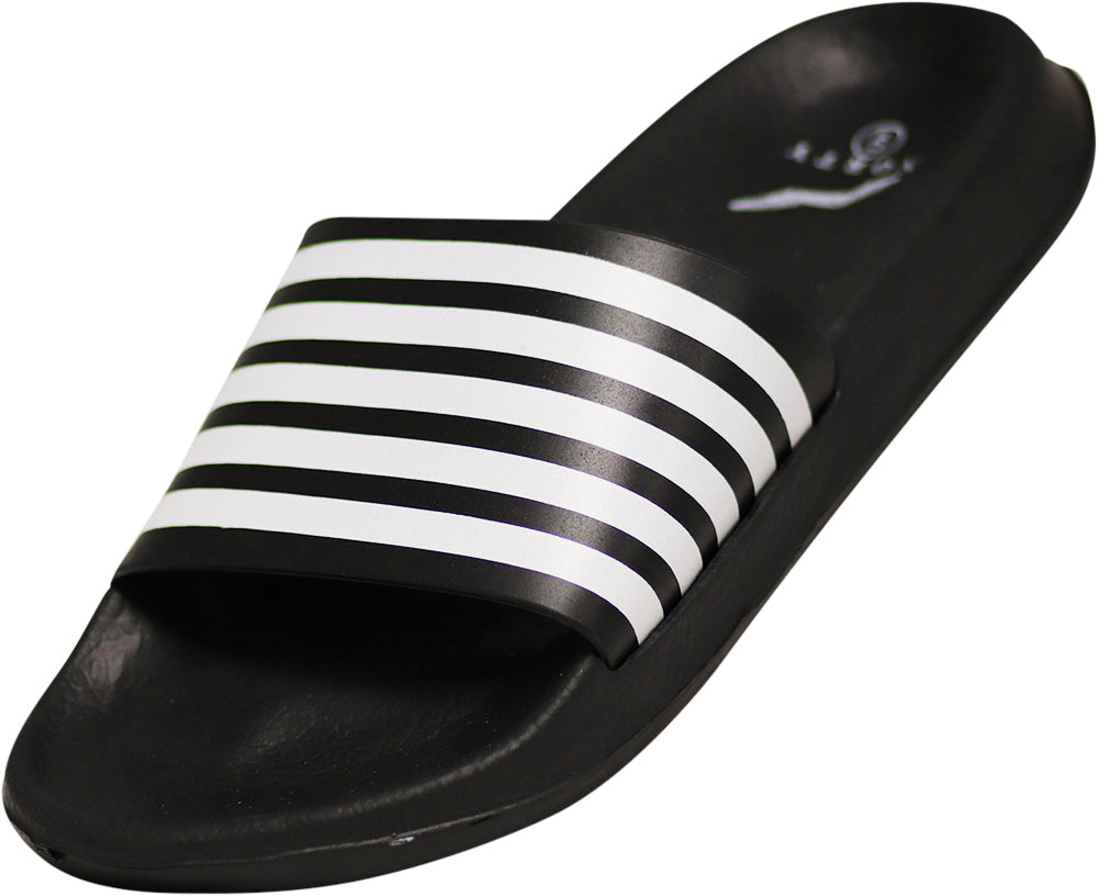 Norty Mens Comfort Casual Slide Flat Slip On Shower Sandals Runs One Size Small