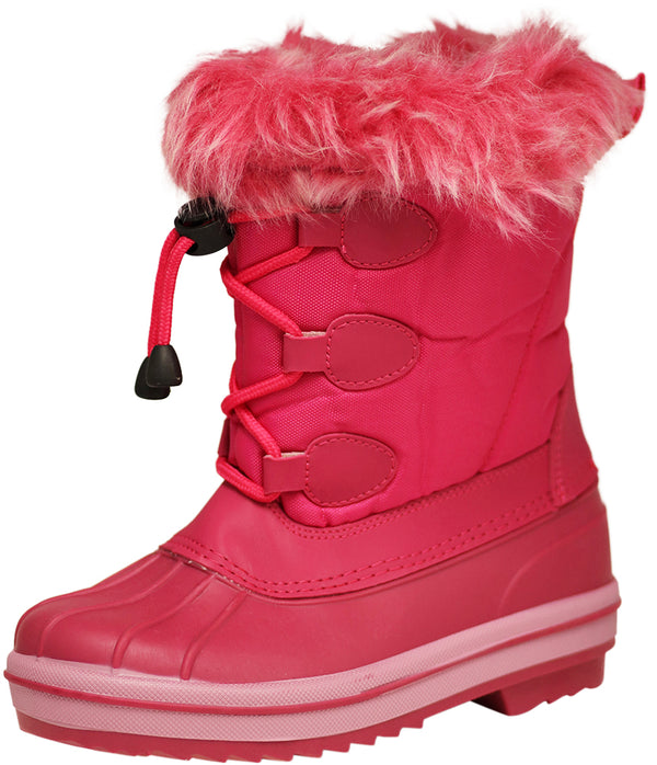 Norty Lightweight Fleece Lined Snow Boots for Little and Big Kids, Boy's Girl's