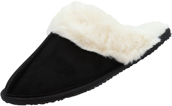 Norty Women's Mule Clog Slippers with Soft Plush Lining and Indoor Outdoor Sole