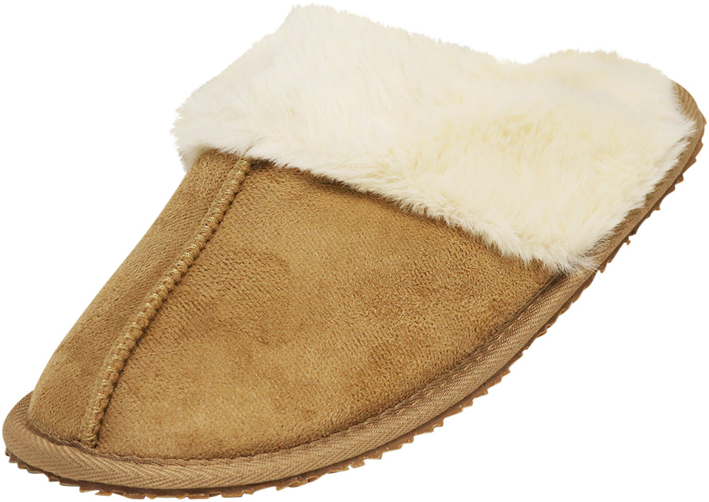 Norty Women's Mule Clog Slippers with Soft Plush Lining and Indoor Outdoor Sole