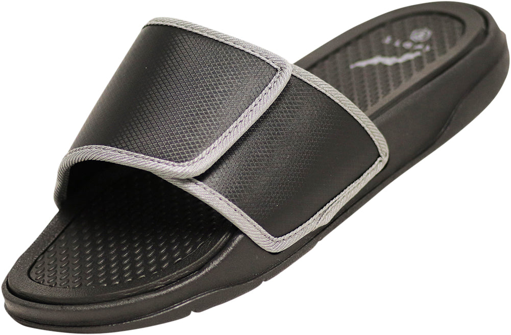 Norty Mens Comfort Casual Slide Flat Slip On Shower Sandals Runs One Size Small