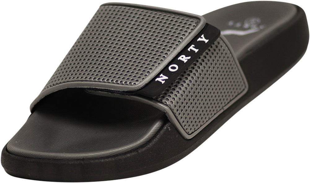 Norty Mens Comfort Casual Slide Flat Slip On Shower Sandals Runs One Size Small