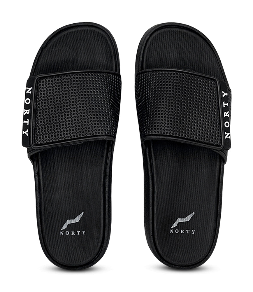 Norty Mens Comfort Casual Slide Flat Slip On Shower Sandals Runs One Size Small