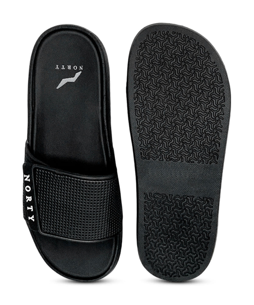 Norty Mens Comfort Casual Slide Flat Slip On Shower Sandals Runs One Size Small