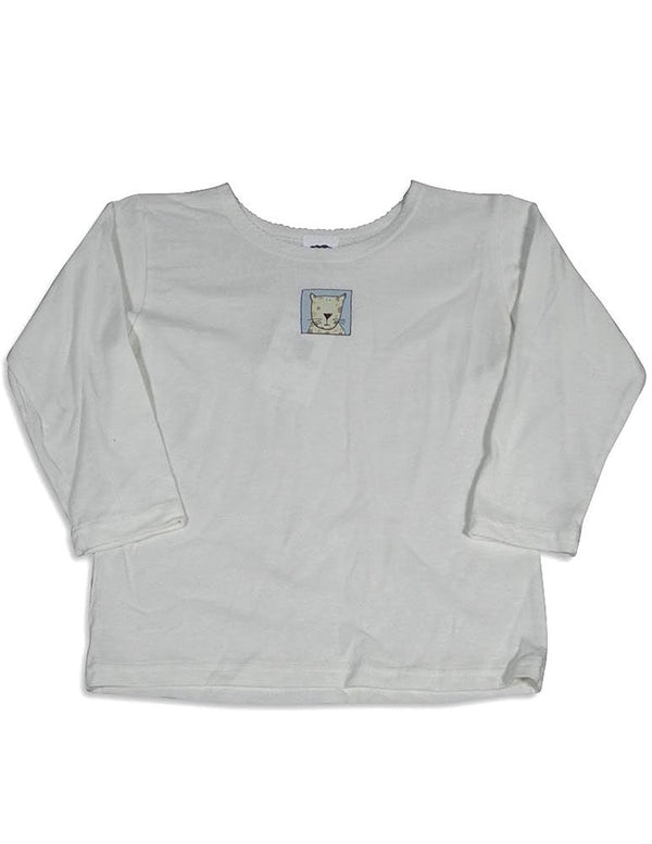 Mulberribush - Little Girls' Long Sleeve Cat Shirt
