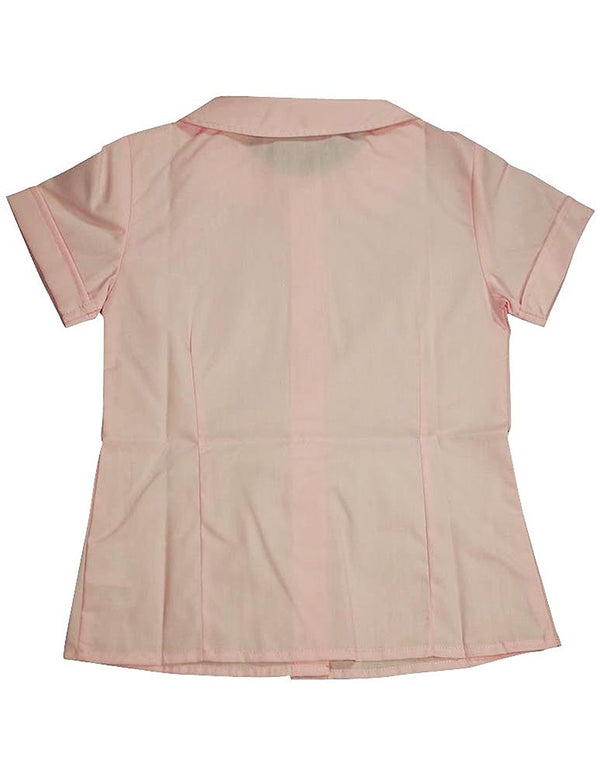 French Toast - Big Girls' Short Sleeve Peter Pan Blouse, Pink 33153-20