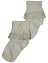 Tic Tac Toe Girls Rollover Lace Sock