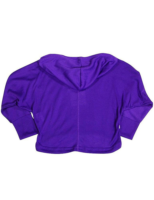 Purple Orchid - Little Girls Long Sleeve Hoodie Top