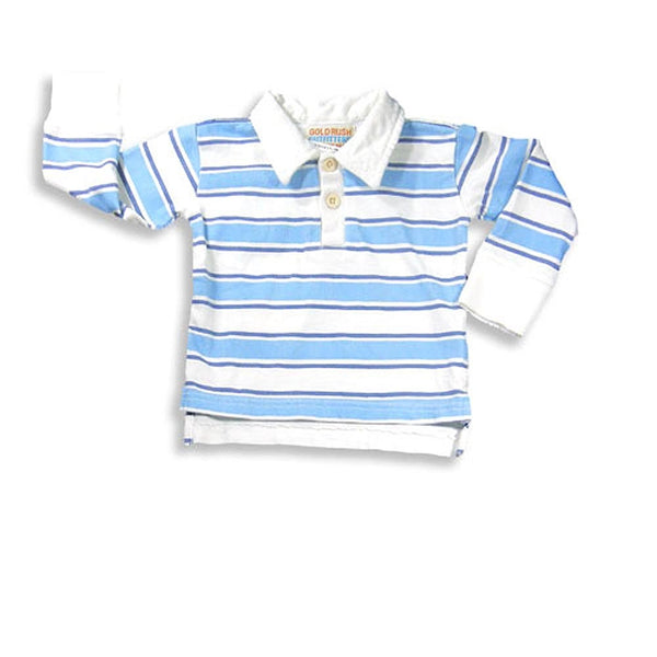 Gold Rush Outfitters - Baby Girls Long Sleeve Striped Polo