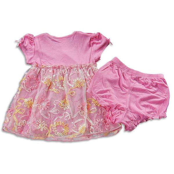 Lipstik - Baby Girls Short Sleeve Dress Set