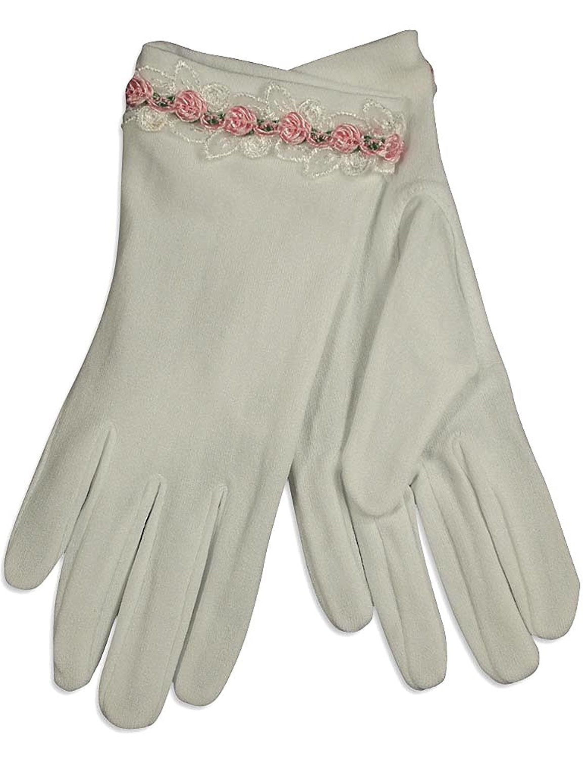 ladies short white dress gloves