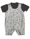 Snopea - Baby Boys Puffs In The Sky Shortall, White, Black 29677-9Months
