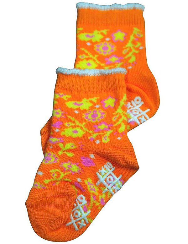 Tic Tac Toe Girls Flower Sock