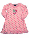 Petit Lem - Little Girls Long Sleeve Polka Dot Dog Nightgown
