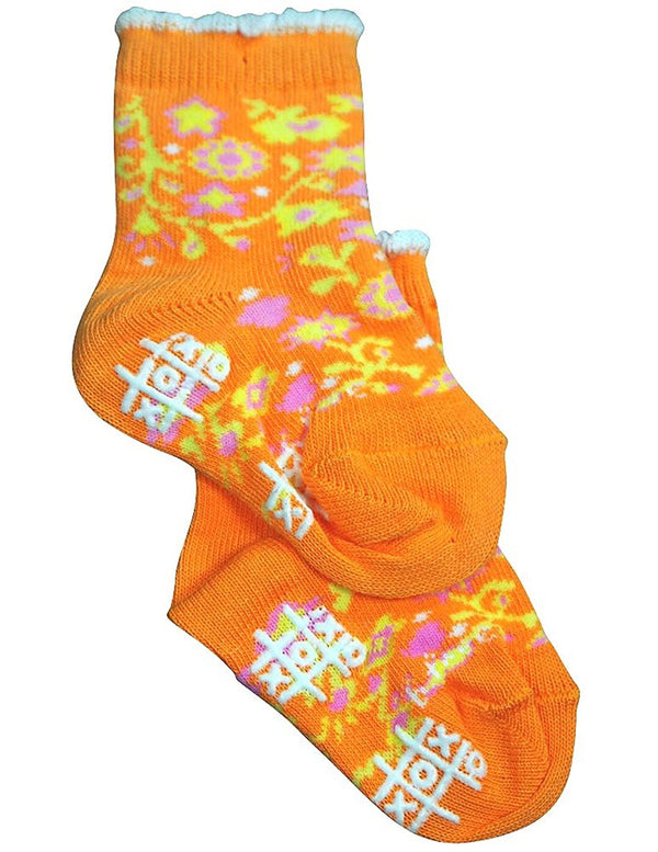 Tic Tac Toe Girls Flower Sock