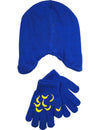 Winter Warm-Up - Little Boys Penguin Hat and Glove Set Fits Size 4-7