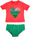 Carter's - Baby Girls 2PC Short Sleeve Rashguard Swim Set