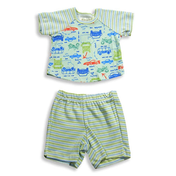 Pepper Toes by Baby Lulu - Baby Boys Short Sleeve Cars Short Set