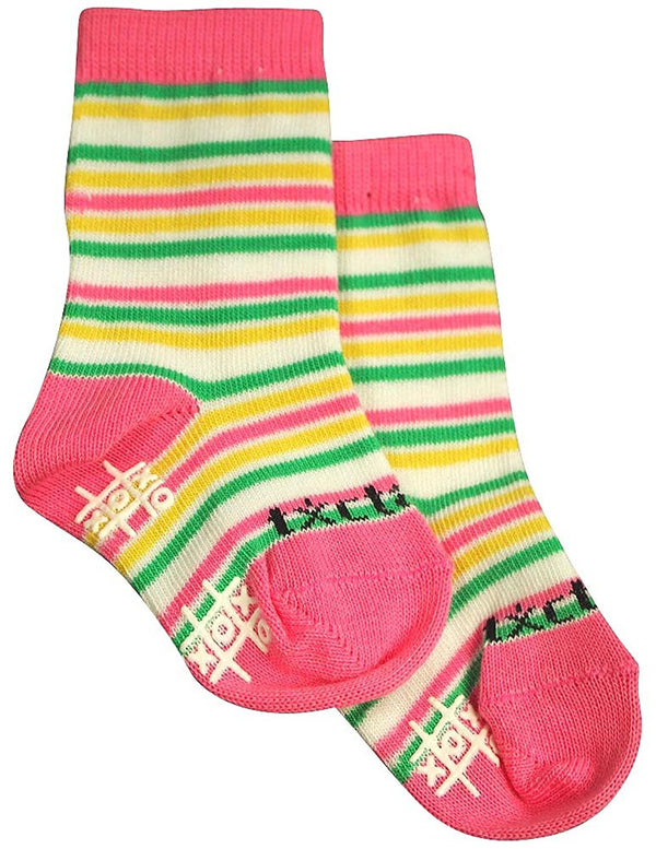 Tic Tac Toe Girls Striped Sock