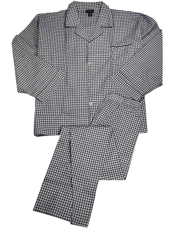 Botony 500 - Mens Big Long Sleeve Striped Broadcloth Pajama