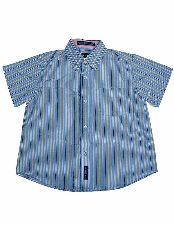 E-Land - Little Boys Short Sleeve Button Down Striped Shirt