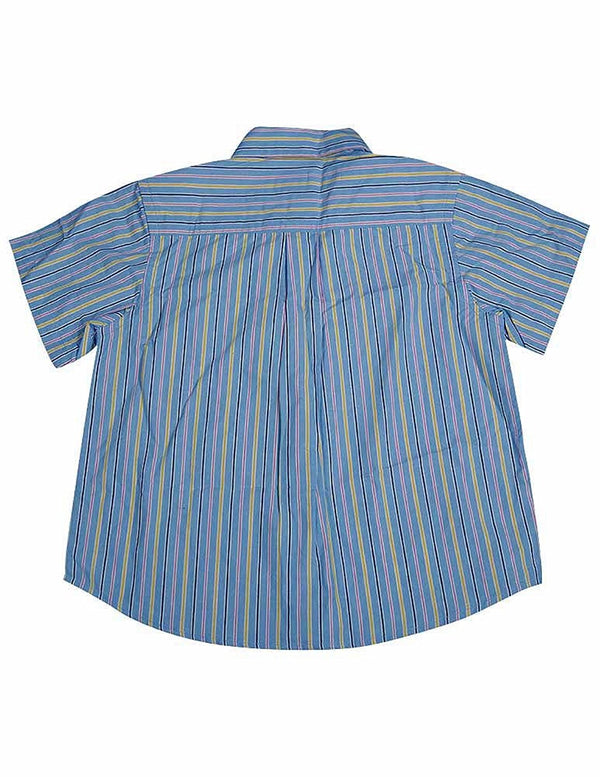 E-Land - Little Boys Short Sleeve Button Down Striped Shirt
