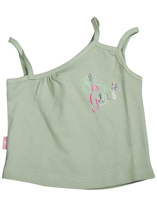 Wild Mango Toddler Girls Sleeveless Cotton Fashion Strappy Tank Shirt Top, 7673